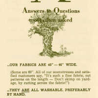 Key West Hand Print Fabrics Answers to Questions Card