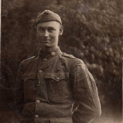 Unknown Military Serviceman on Postcard