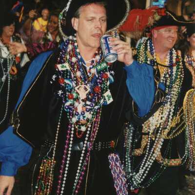 Unknown people dressed up.