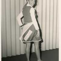 An unknown lady showing off her costume