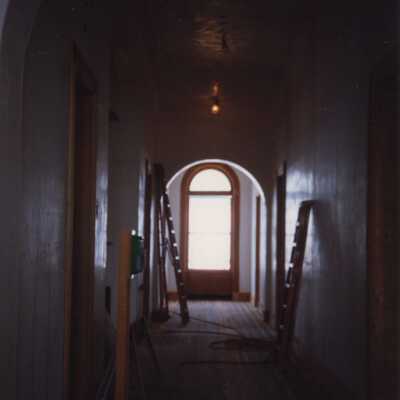 Looking down the hallway of the second floor.