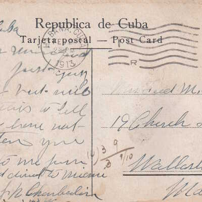 Habana. El "Maine". Vista de Popa. Stern View of U.S.S. "Maine" 1911: © Key West Art & Historical Society