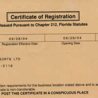 Certificate of Registration Atlantic Shores Resort