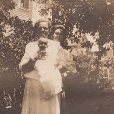 Unknown women and a baby