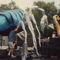 A float that will be in the parade.