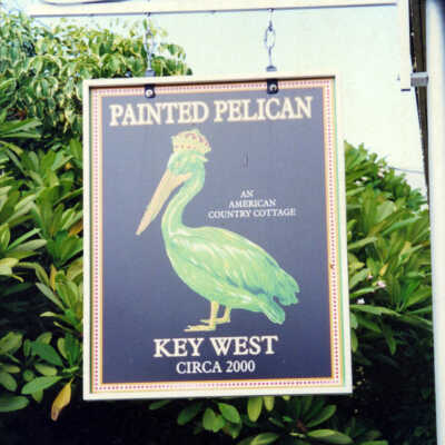 Painted Pelican Sign