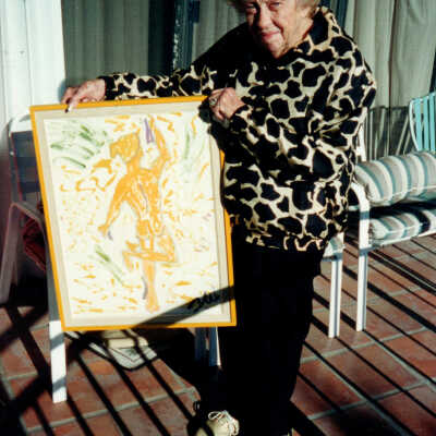 Wilhelmina Harvey and a Tennessee Williams painting