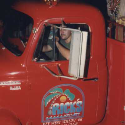 Rick's complex float in the parade.