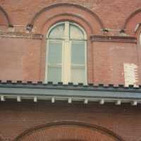 An exterior window on the second floor.