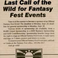 An article in the Key West newspaper that reads Last Call of the Wild Fantasy Fest events.