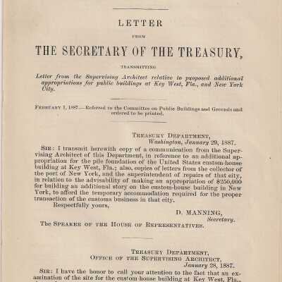 Letter from the Secretary of the Treasury
