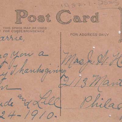 Thanksgiving Greetings: © Key West Art & Historical Society