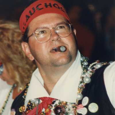 Unknown man dressed up.