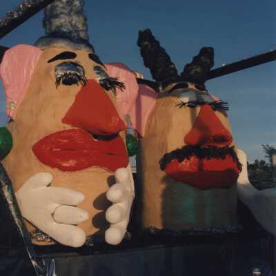 A float that will be in the parade.