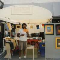 A vendor at the FF street fair.