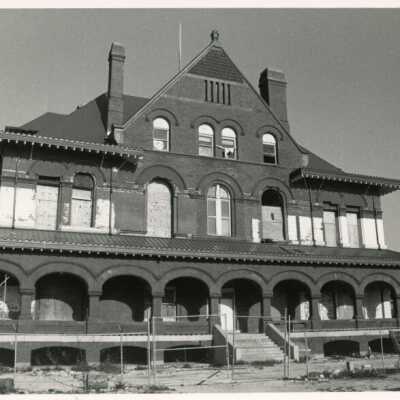 The exterior of the back.