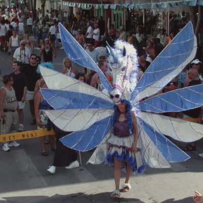 Unknown person dressed up.