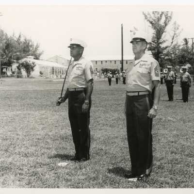 U.S. Navy Men at Attention