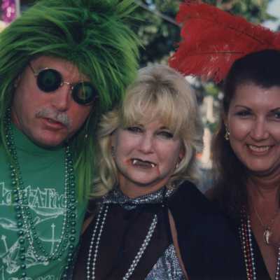 Unknown people dressed up.