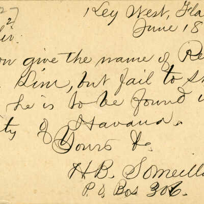 U.S. Postal Card: © Key West Art & Historical Society