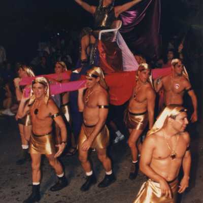 Unknown people in the parade.