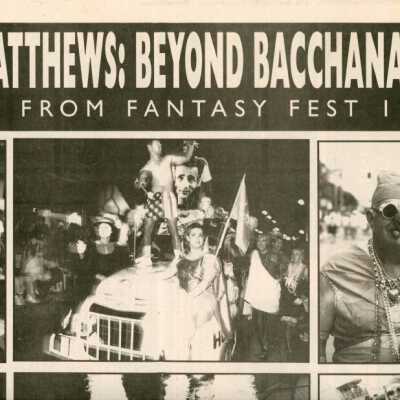 Multiple pictures in the Bone Island Sun newspaper of Fantasy Fest.