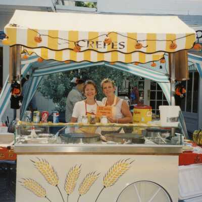 A vendor at the FF street fair.