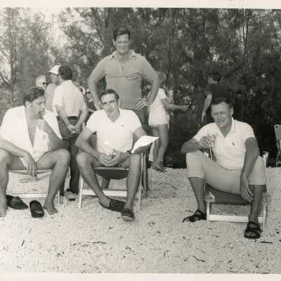 Unknown men at the beach