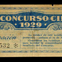 Ernest Hemingway Spanish Raffle Ticket