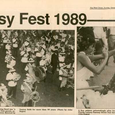 Multiple pictures and an article in the Key West Citizen about Fantasy Fest.