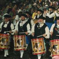 A band playing in the parade.