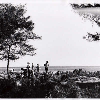 Digging for Bottles on Rest Beach