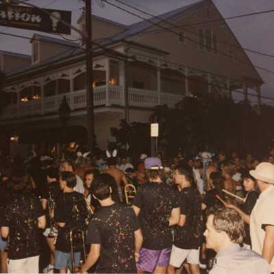 Unknown people in the street.