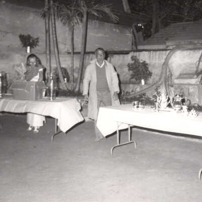 Unknown duo at outdoor event