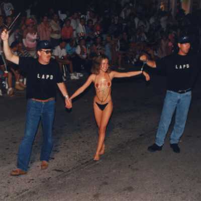 Unknown people in the parade.