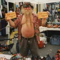 A vendor at the FF street fair.