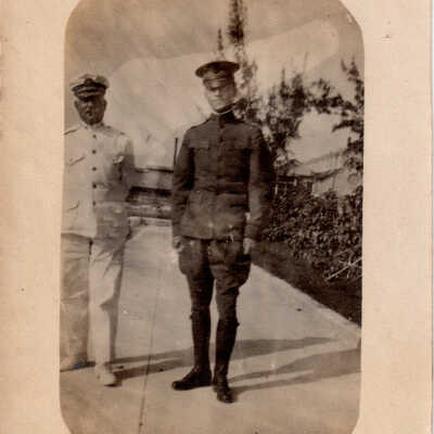 Father Ebert and Dr. Guiteras in World War I Uniforms