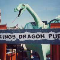 A float that is waiting for the parade to start.