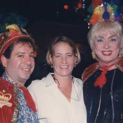 Unknown people dressed up.