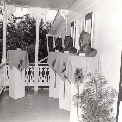 Busts from Loyalist Memorial Sculpture Garden, Green Turtle Cay