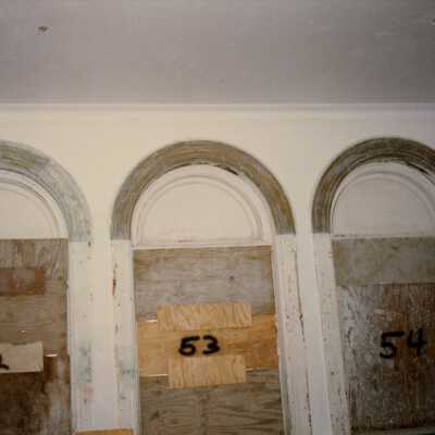 Three windows labeled with the numbers 52,53, and 54.