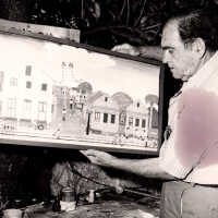 Mario Sanchez in his Studio Under the Trees