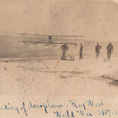 Seaplane Landing on Beach in Key West