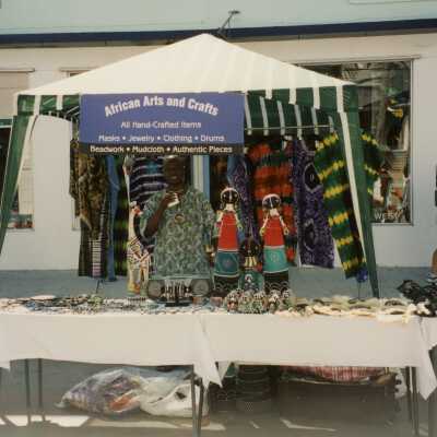 A vendor at the FF street fair.