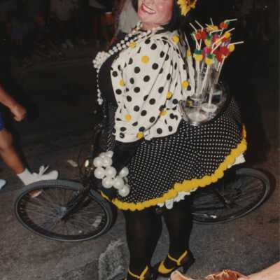 Unknown person dressed up.