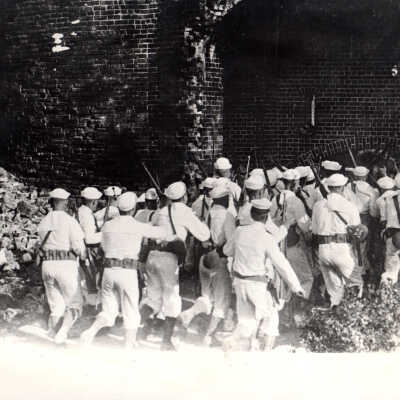 Soldiers at Fort East Martello