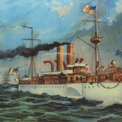 Depiction of the U.S.S. MAINE