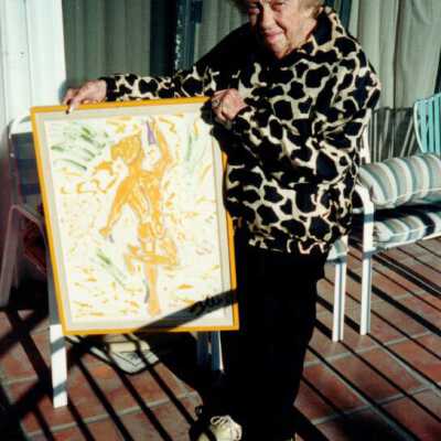 Wilhelmina Harvey and a Tennessee Williams painting: Copyright: © Key West Art & Historical Society; Origformat: Print-Photographic