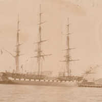 A three-masted schooner