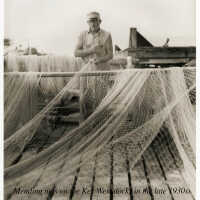 Drying and Repairing Fishing Nets